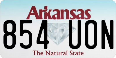 AR license plate 854UON