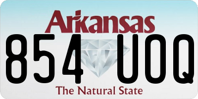 AR license plate 854UOQ