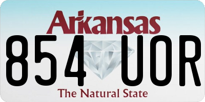 AR license plate 854UOR