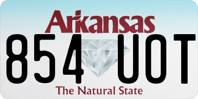 AR license plate 854UOT