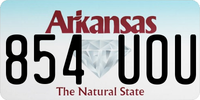 AR license plate 854UOU