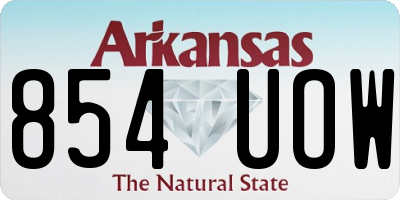 AR license plate 854UOW