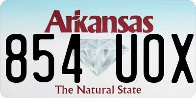 AR license plate 854UOX