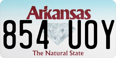AR license plate 854UOY
