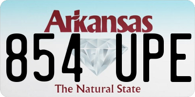 AR license plate 854UPE