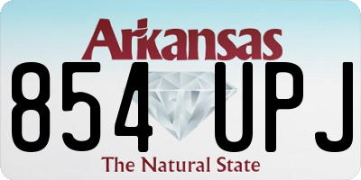 AR license plate 854UPJ