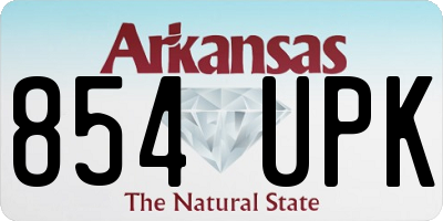 AR license plate 854UPK