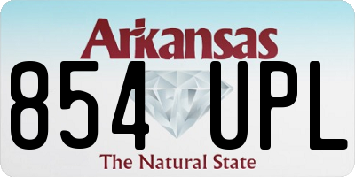 AR license plate 854UPL