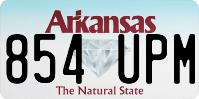 AR license plate 854UPM