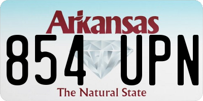 AR license plate 854UPN