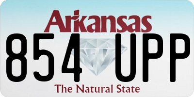 AR license plate 854UPP