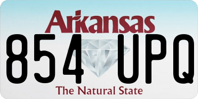 AR license plate 854UPQ