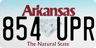AR license plate 854UPR