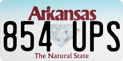 AR license plate 854UPS