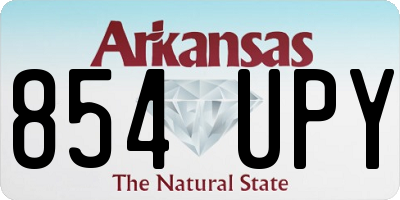 AR license plate 854UPY