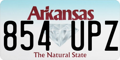 AR license plate 854UPZ
