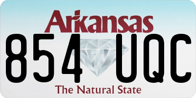 AR license plate 854UQC