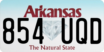 AR license plate 854UQD