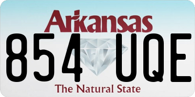 AR license plate 854UQE