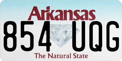 AR license plate 854UQG