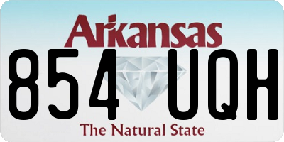 AR license plate 854UQH