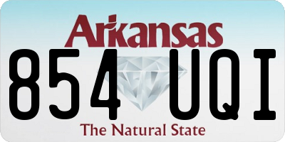 AR license plate 854UQI