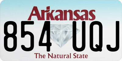 AR license plate 854UQJ
