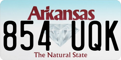 AR license plate 854UQK