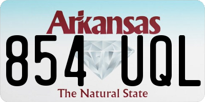 AR license plate 854UQL