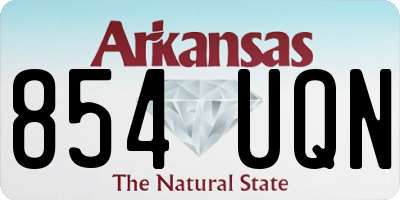 AR license plate 854UQN