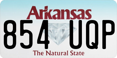 AR license plate 854UQP