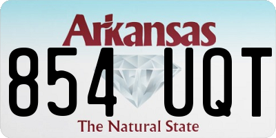 AR license plate 854UQT