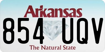 AR license plate 854UQV