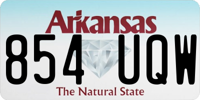 AR license plate 854UQW