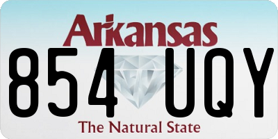 AR license plate 854UQY