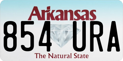 AR license plate 854URA