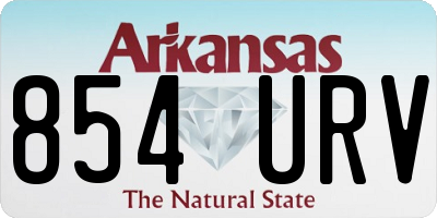 AR license plate 854URV