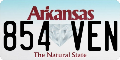 AR license plate 854VEN