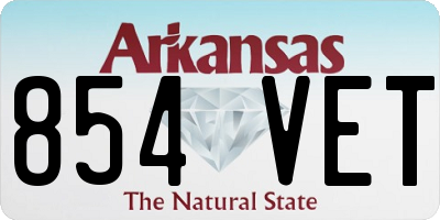 AR license plate 854VET