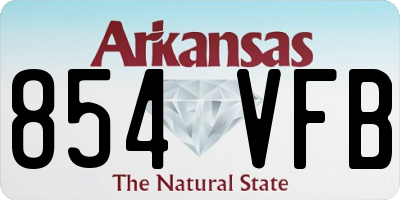 AR license plate 854VFB
