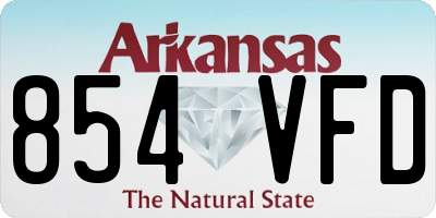 AR license plate 854VFD