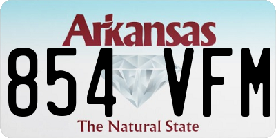 AR license plate 854VFM