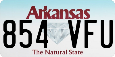 AR license plate 854VFU