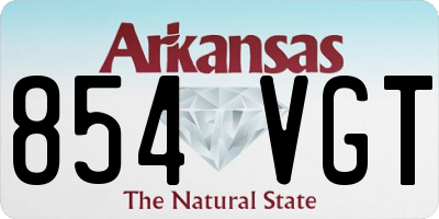 AR license plate 854VGT