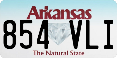 AR license plate 854VLI
