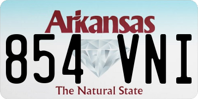 AR license plate 854VNI