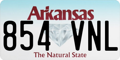 AR license plate 854VNL