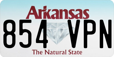AR license plate 854VPN