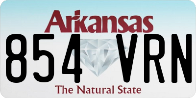 AR license plate 854VRN