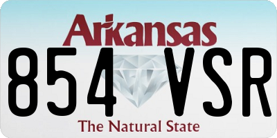 AR license plate 854VSR
